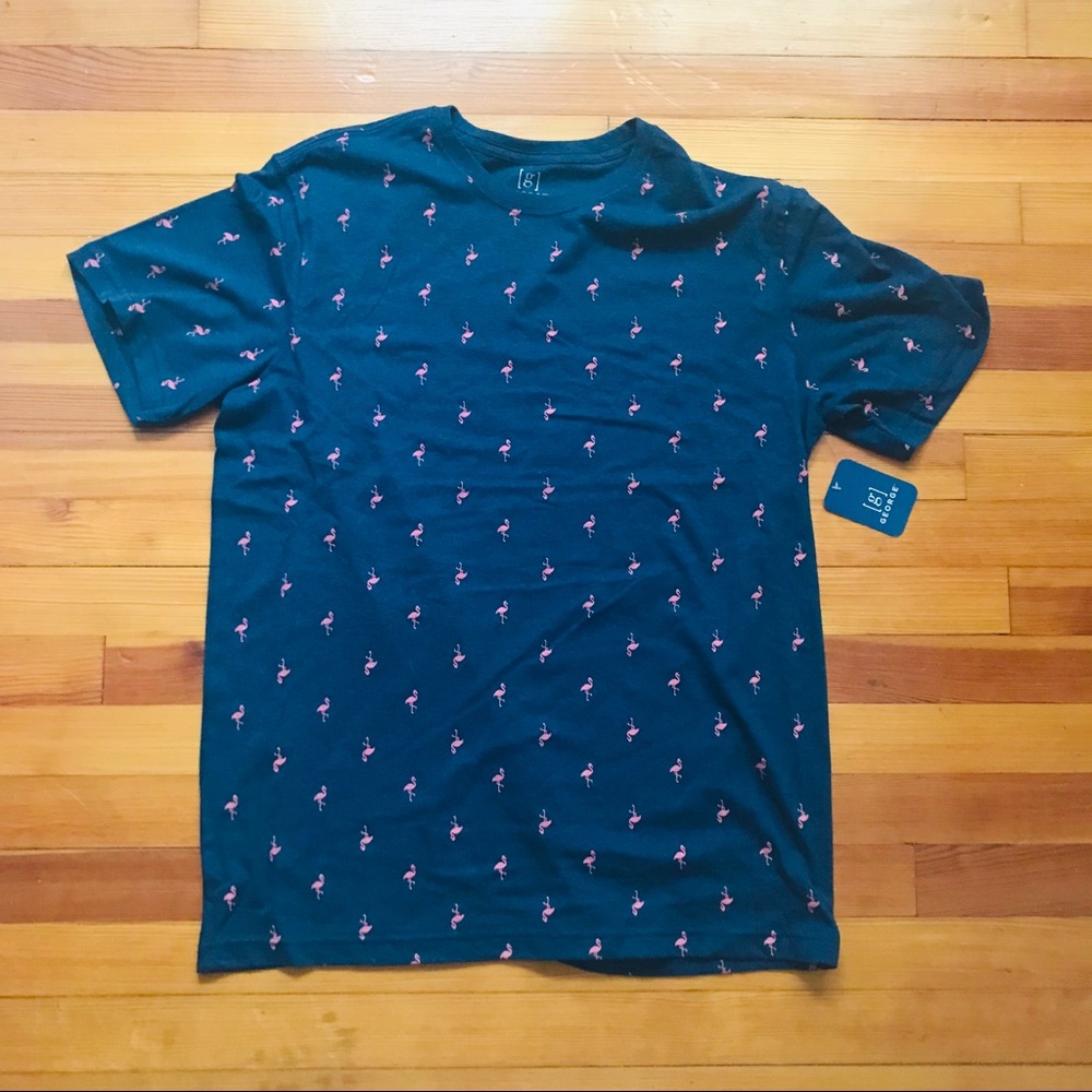 GEORGE Flamingo Pattern T-Shirt New With Tags NWT